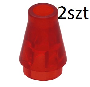 LEGO 4589 4544720 stożek przeź.czerwony 2szt P16a