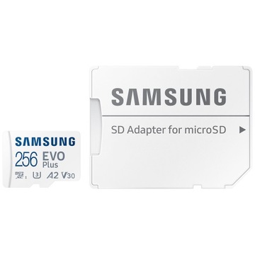 Карта памяти Micro SD Samsung EVO Plus microSDXC 256 ГБ C10 A2 V30 UHS-I U3