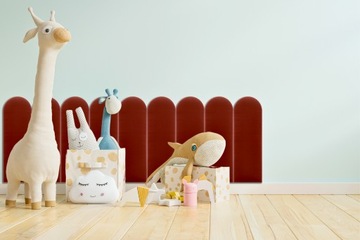 Panele Na Ścianę Miękkie Płotki Tapicerowane WELUR PŁOTEK 20x80 BORDOWY