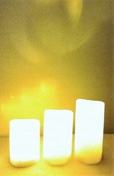 ВОСКОВЫЕ СВЕЧИ С ДВИГАЮЩИМСЯ ПЛАМЕНЕМ x3 СВЕТОДИОДНЫЙ ДИСТАНЦИОННЫЙ