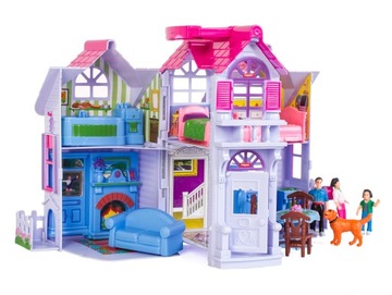 СОВРЕМЕННЫЙ ЗАГОРОДНЫЙ КУКОЛЬНЫЙ ДОМ С МЕБЕЛЬЮ