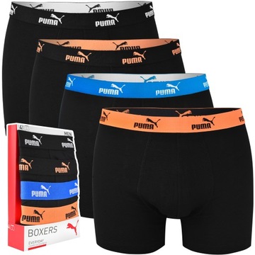 Puma Bokserki Męskie Bawełniane Czarne 93805404 4 Sztuki Rozmiar M