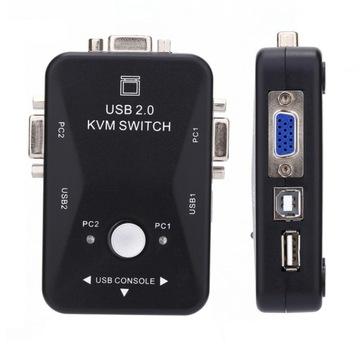 KVM VGA USB 2.0-переключатель для 2 ПК 2 USB-переключателя USB — кнопка B