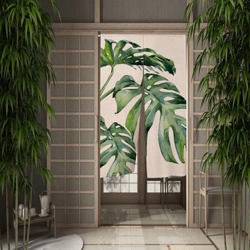 85*120 см Дверная занавеска Зеленый лист растения i