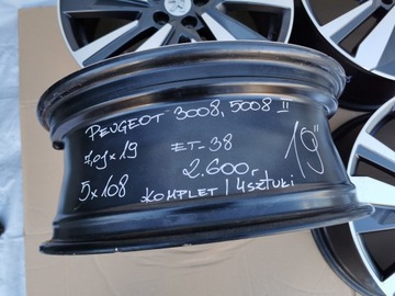 4× DISK HLINÍK PEUGEOT OE 3008 5008 II 7.0" X 19" 5X108 ET 38