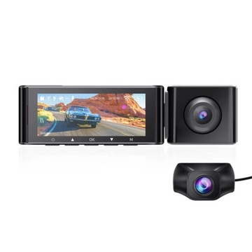 WIDEOREJESTRATOR KAMERA SAMOCHODOWA WIFI APLIKACJA GPS 3 KAMERY 128GB