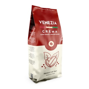 Kawa ziarnista włoska Venezia Crema 1kg arabica robusta crema