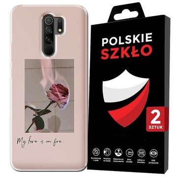 PIĘKNE ETUI CASE DO XIAOMI REDMI 9 WZORY + SZKŁO