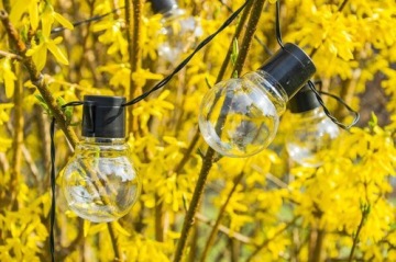 СОЛНЕЧНАЯ САДОВАЯ ГИРЛЯНДИЯ ПРОЗРАЧНЫЕ ШАРЫ 3000К 10xLED IP44 POLUX