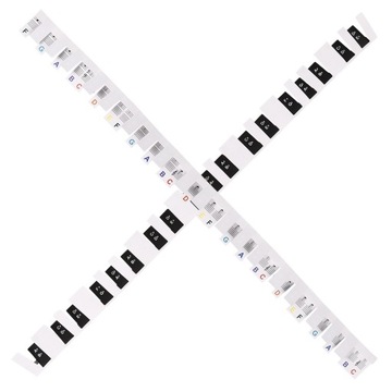 ПРОЗРАЧНАЯ БУМАГА НАКЛЕЙКИ НА КЛАВИАТУРУ ПИАНО ДЕТСКАЯ ПРОЗРАЧНАЯ ЛЕНТА 2 ШТ.