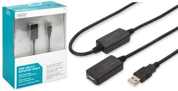 DIGITUS Kabel przedłużacz USB A 2.0 aktywny 20m