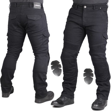 BOJÓWKI MOTOCYKLOWE LEOSHI SPODNIE JEANSY Kevlar
