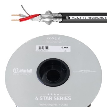 Kabel Adam Hall 4 Star DMX 110 Ohm 2x 0.22 mm 100 m