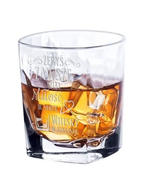 Szklanka do WHISKY z grawerem 280ml - prezent na każdą okazję