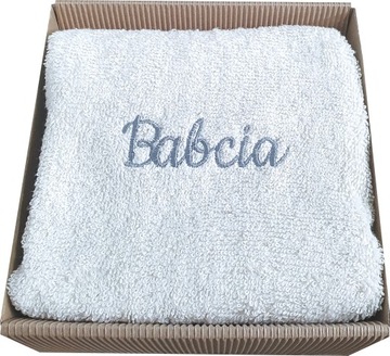 PREZENT NA DZIEŃ BABCI ręcznik z Haftem HAFT