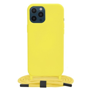 Etui ze sznurkiem iPhone 12 Pro Max Techsuit-Żółty