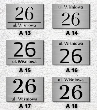 АЛЮМИНИЕВАЯ АДРЕСНАЯ ТАБЛИЧКА НОМЕР ДОМА АДРЕС 30X20см СЕРЕБРЯНЫЕ СВЕТОВЫЕ УЗОРЫ