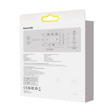 Концентратор 4 в 1 серии Baseus Lite USB на 4 порта USB 3.0, 2 м