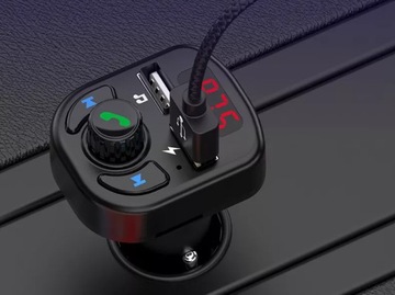 FM-передатчик, зарядное устройство Bluetooth MP3, 2 порта USB