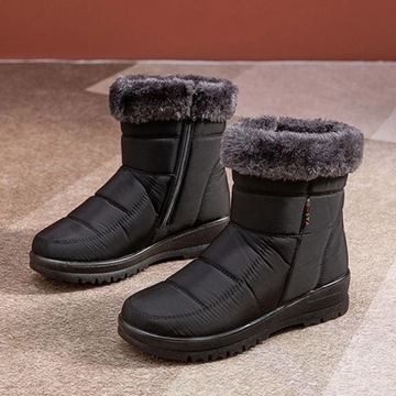 śniegowce Faux Fur wodoodporne buty śniegowe dla kobiet Outdoor Keep Warm b
