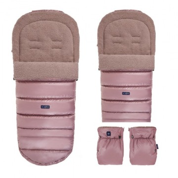 ZAFFIRO Śpiworek + Mufki - iGrow 2.0 BLUSH + lama