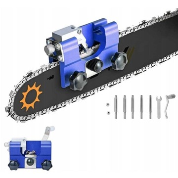 PRZENOŚNA RĘCZNA OSTRZAŁKA DO ŁAŃCUCHÓW Z PIĘCIOMA GŁOWICAMI SZLIFIERSKIMI