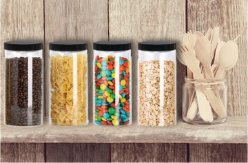 Пластиковая банка, контейнер 1500 мл, макароны 1,5 л, 12 кухонных контейнеров