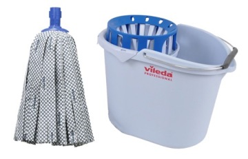 ВЕДРО VILEDA PRO С НАБОРОМ СОКОЖИЛКИ + БЕСПЛАТНАЯ ШВАБРА