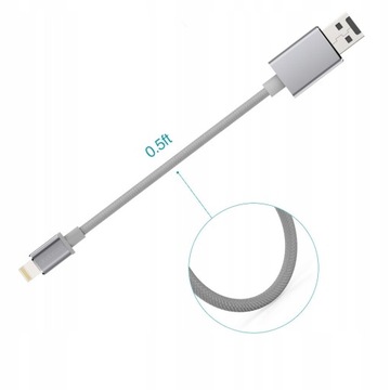 Кабель памяти MFi Lightning — USB-A 2.0, 15 см