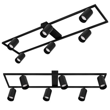 Lampa Sufitowa Oprawa Halogenowa wisząca LED 6x GU10 Ruchoma Kinkiet