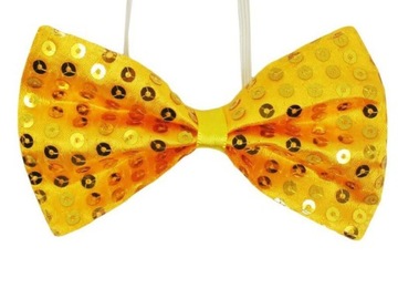 MUSZKA MUCHA Z CEKINÓW / CEKINOWA ZŁOTA / ŻÓŁTA