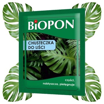 Ściereczka Chusteczka Nabłyszczająca do Liści Roślin Zielonych Biopon