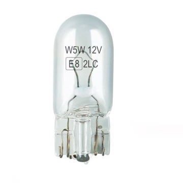 Żarówka żarówki samochodowa 12V 5W W5W W2,1X9,5d 10 sztuk Amio