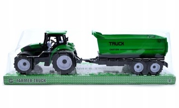 CIĄGNIK TRAKTOR Z PRZYCZEPĄ ROLNICZA MASZYNA RÓŻNE KOLORY