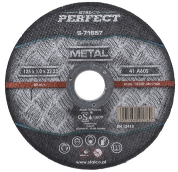 Tarcza do Cięcia Metalu Płaska 125 x 1,0 mm STALCO