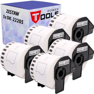 5x Taśma termiczna do BROTHER QL etykiety DK-22205