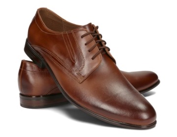 OBUWIE MĘSKIE WIZYTOWE PÓŁBUTY 140 BRĄZ 42