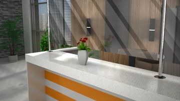 Ресепшн R121 Светодиодный прилавок 350х80см