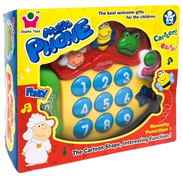 Grający telefonik dla dziecka telefon na baterie z dźwiękiem stacjonarny