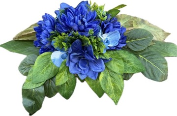 PIĘKNY DUŻY KOMPLET Wiązanka Bukiet Stroik Sztuczne KWIATY na Cmentarz Grób