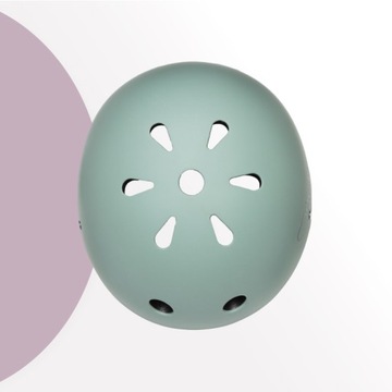 OUTLET MoMi MIMI ДЕТСКИЙ ШЛЕМ-САМОКОЛАЙТ-ВЕЛОСИПЕД - ABS 48-55см - МАТ зеленый