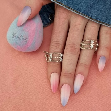 НАСОСНЫЕ НОГТИ С КЛЕЕМ 24 ШТ. OMBRE РОЗОВЫЙ