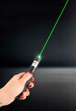 Wskaźnik Laserowy Mocny Laser Zielony do Prezentacji Smycz Przejściówka