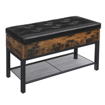 SZAFKA ŁAWKA NA BUTY brązowa z siedziskiem 70 x 45 x 30 cm