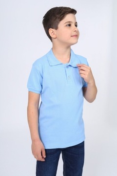POLO POLÓWKA KOSZULKA NIEBIESKA błękit 100% bawełna jakość 104 J134C