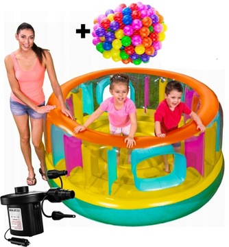 TRAMPOLINA DMUCHANA BASEN DLA DZIECI 4w1 + DODATKI BEZPIECZNY PLAC ZABAW