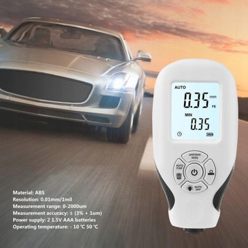 MIERNIK GRUBOŚCI POWŁOKI LAKIERU SAMOCHODOWEGO