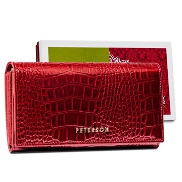 Женский кожаный кошелек PETERSON с логотипом RFID