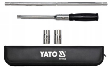 СКЛАДНОЙ АВТОМОБИЛЬНЫЙ КОЛЕСНЫЙ КЛЮЧ YATO С 4 НАСАДКАМИ В ЧЕХОЛЕ YT-08035
