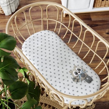 ПРОСТЫНЬ ДЛЯ ГОНДОЛИ, ДЛЯ ЛЮЛЫЧКИ, С ЛАСТИКОМ, 80х40, ХЛОПОК 100% Bubi